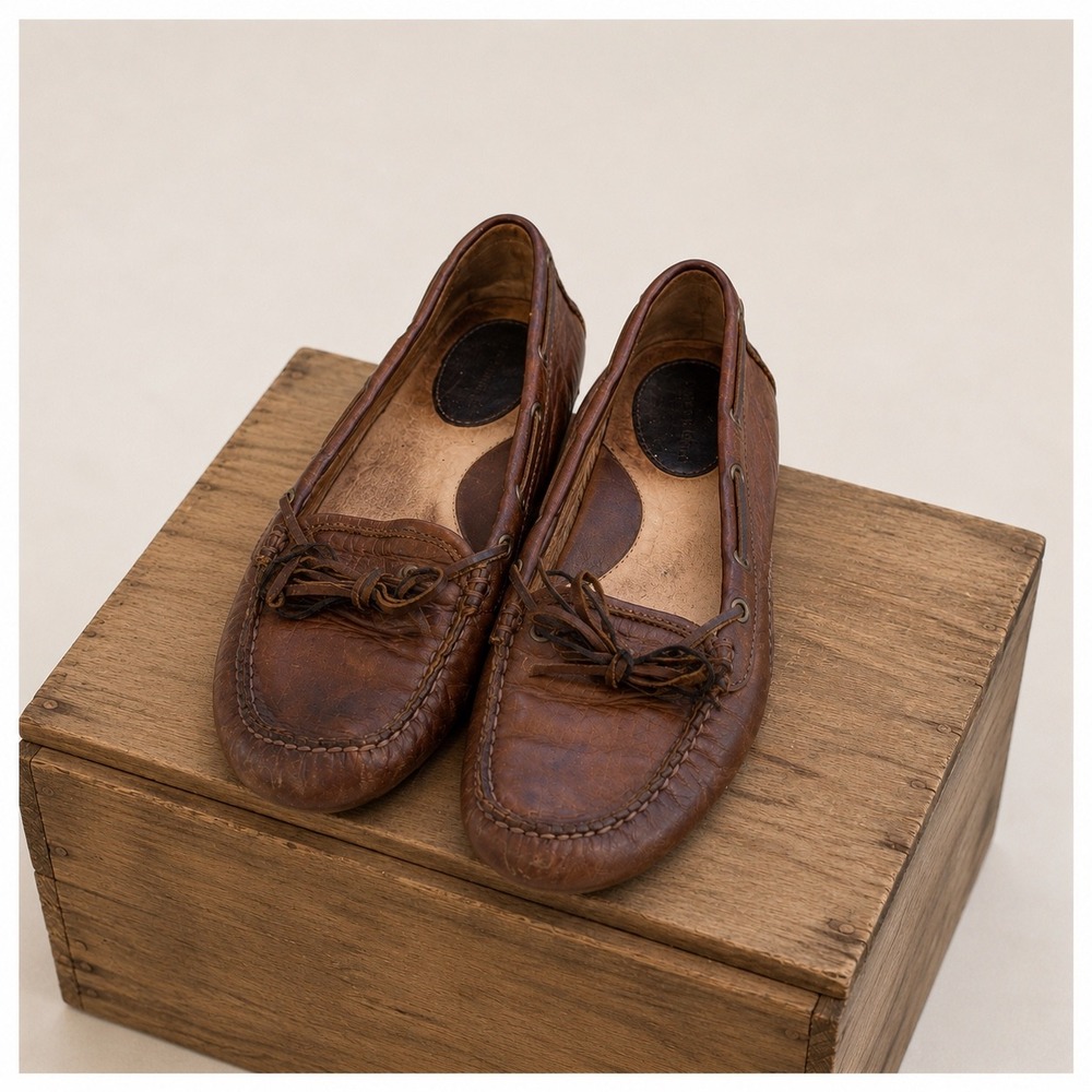 Frye‎ Reagan Campus Driver Loafers Shoes Womens Size 8 Brown Leather Moccasins